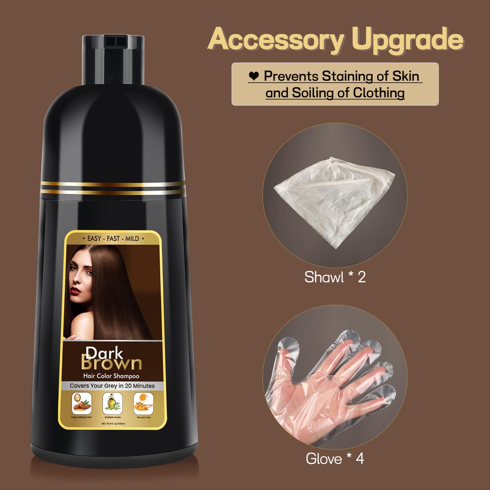 Amazon.com : BOJICA Dark Brown Hair Dye Shampoo, Hair Color